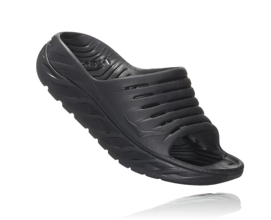 Hoka One One Slide Panske Čierne - ORA Recovery - 12546-PGIT